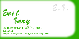 emil vary business card